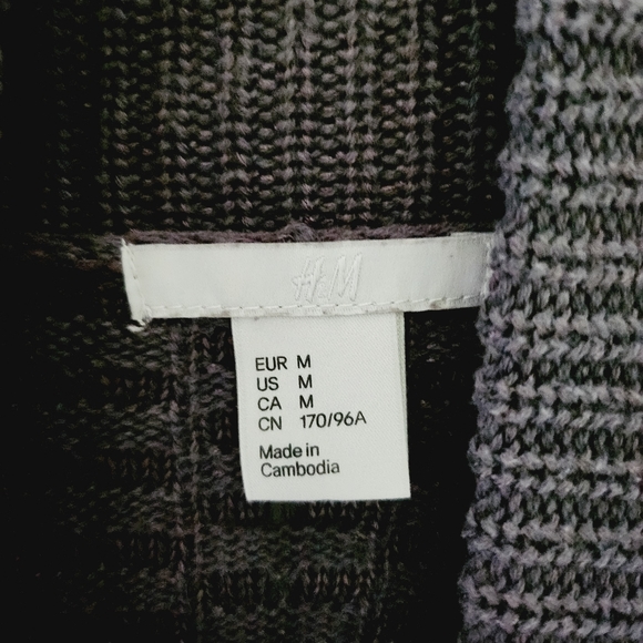 H&M dark gray open cartigan belted - Picture 3 of 4